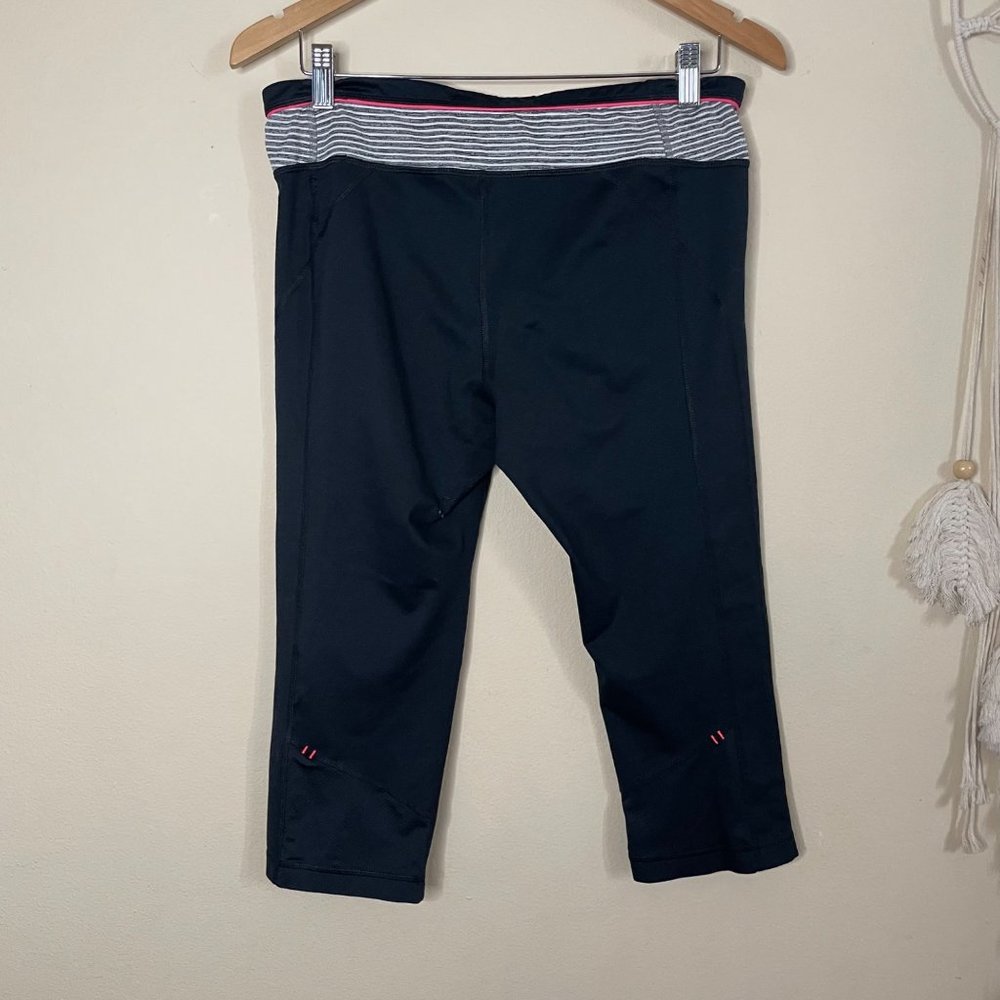 Lukka Womens Crop Capri Athletic Workout Leggings Black Gray Pink Size Large - Picture 7 of 13